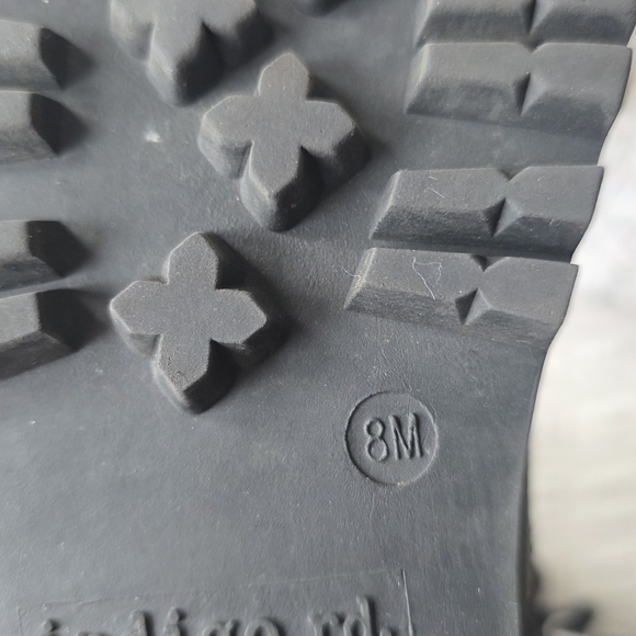 Indigo Black Leather Combat Boots - Picture 8 of 8